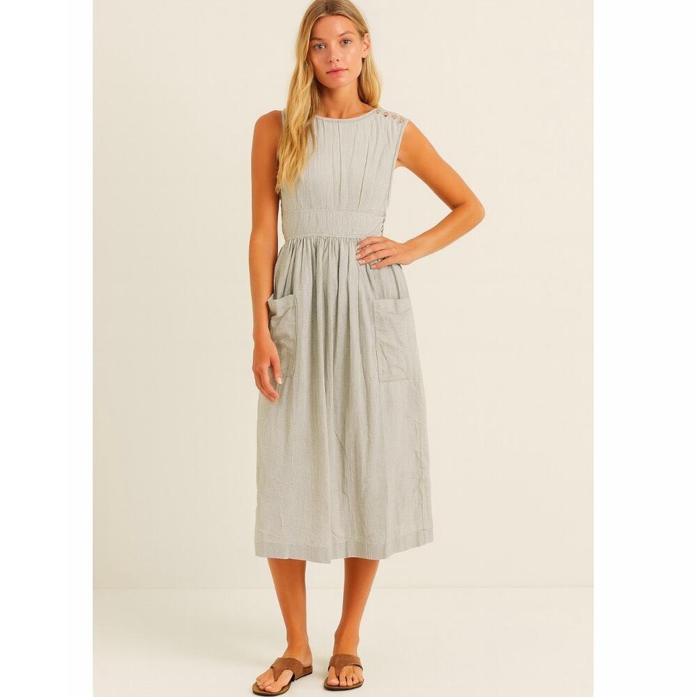 Vintage Gray Midi Dress